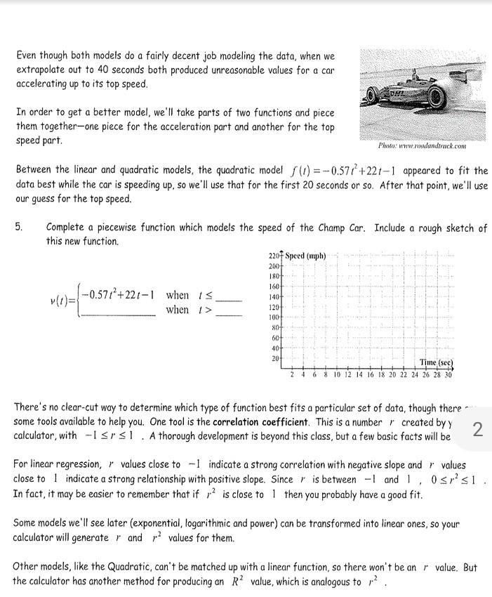 Solved ho In the summer of 2005 Road and Track magazine | Chegg.com