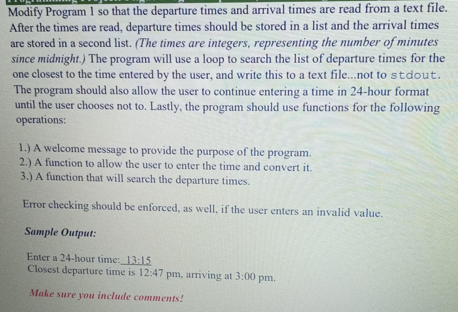 Solved Could someone please write Python psuedo-code for | Chegg.com