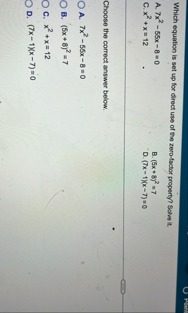 Solved Which equation is set up for direct use of the | Chegg.com