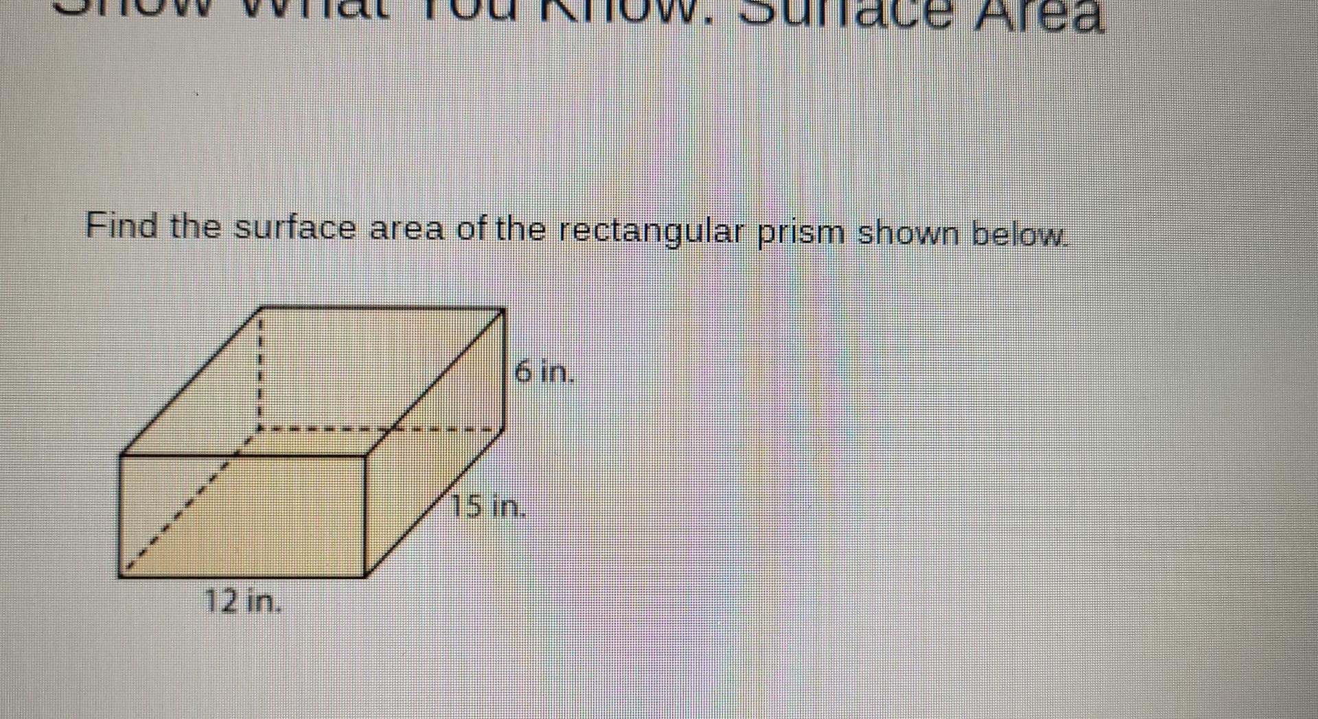 Solved Find the surface area of the triangular prism shown | Chegg.com