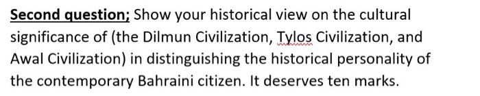 Second question; Show your historical view on the | Chegg.com