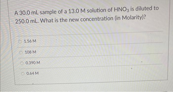 Solved Determine the molarity of the following solution: 1.9 | Chegg.com