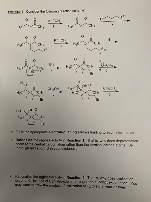 Solved Exercise 4: Consider The Following Reaction Scheme: | Chegg.com