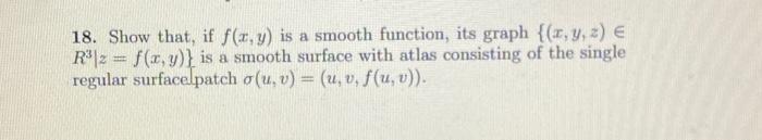 Solved 18 Show That If F X Y Is A Smooth Function Its