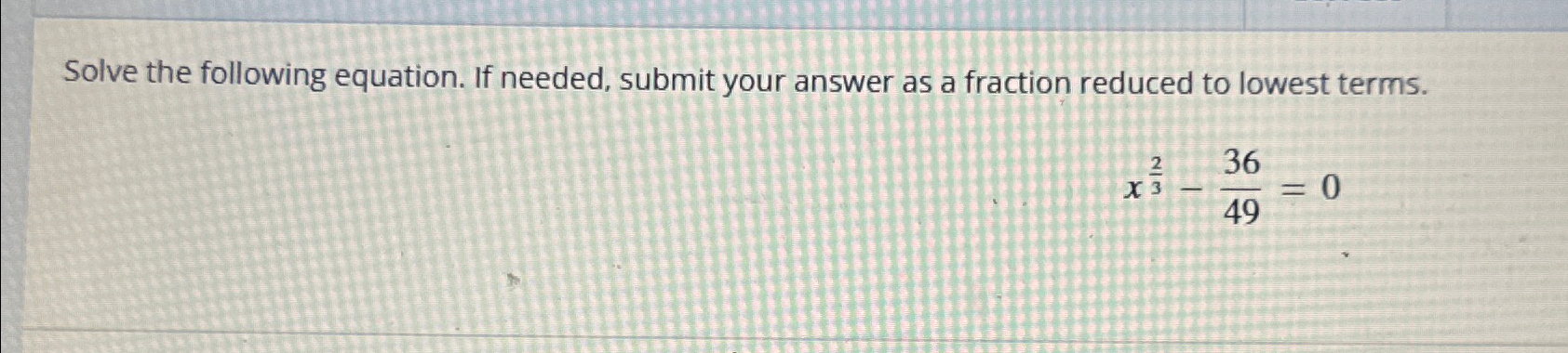 Solved Solve the following equation. If needed, submit your | Chegg.com