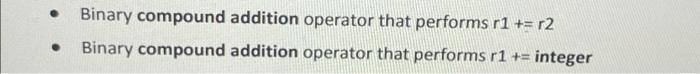 Solved . Binary compound addition operator that performs r1 | Chegg.com