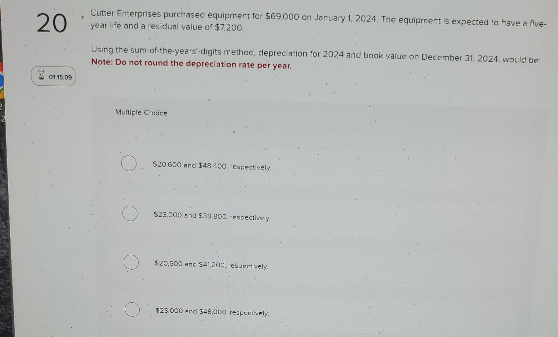Solved Cutter Enterprises purchased equipment for 69,000 on