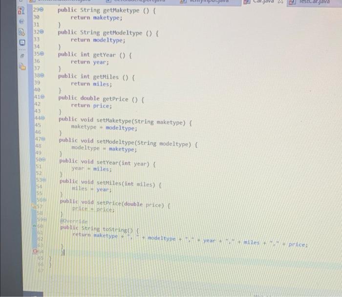 Solved help me create a java class for this code please !! | Chegg.com