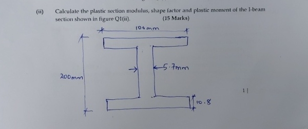 Plastic Section Modulus Channel Solved (ii) Calculate the plastic section modulus, shape | Chegg.com