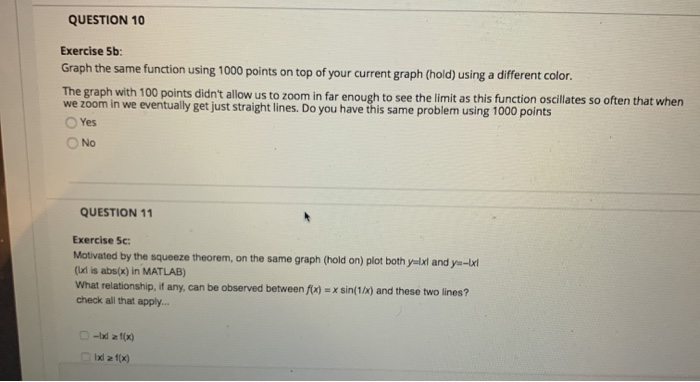 Solved QUESTION 10 Exercise 5b: Graph the same function | Chegg.com
