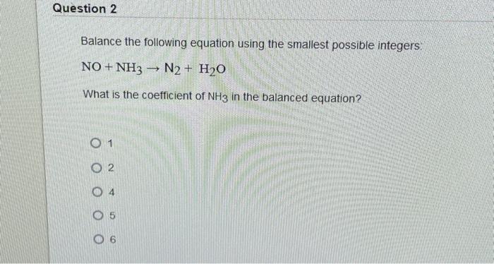 Solved Balance The Following Equation Using The Smallest | Chegg.com