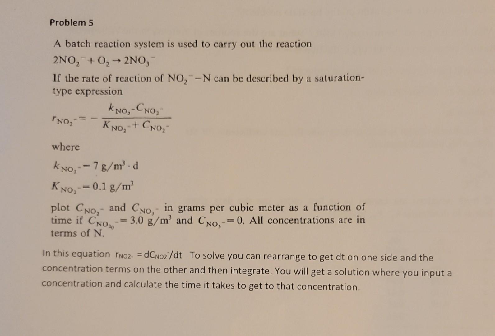 Solved A batch reaction system is used to carry out the | Chegg.com
