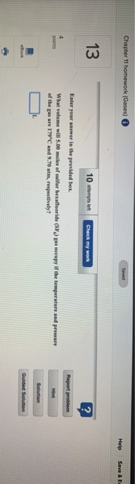 Solved Chapter 11 Gases 13-25if someone could help me out | Chegg.com