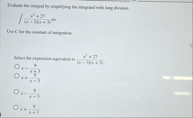 Solved Evaluate the integral by simplifying the integrand | Chegg.com