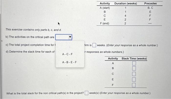 Solved This Exercise Contains Only Parts B,c, And D. B) The | Chegg.com