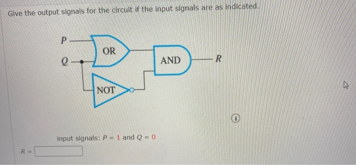 Solved Give the output signals for the circuit if the input | Chegg.com