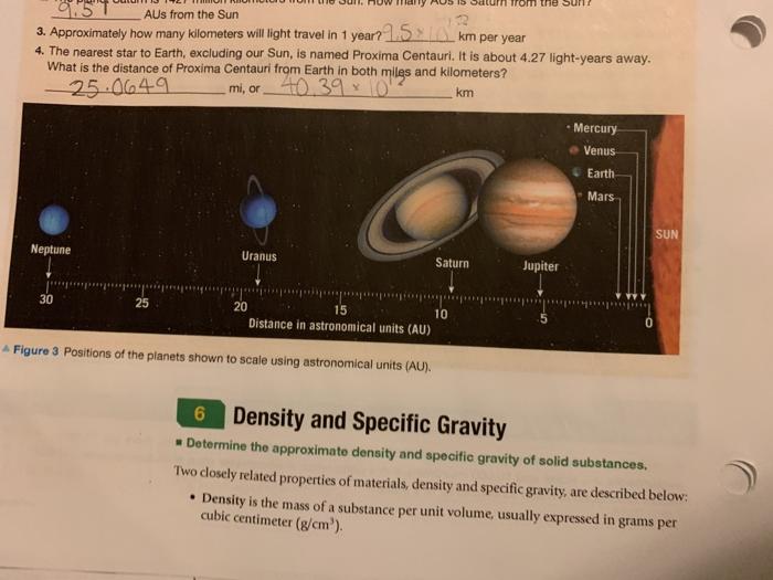 solar system distance activity