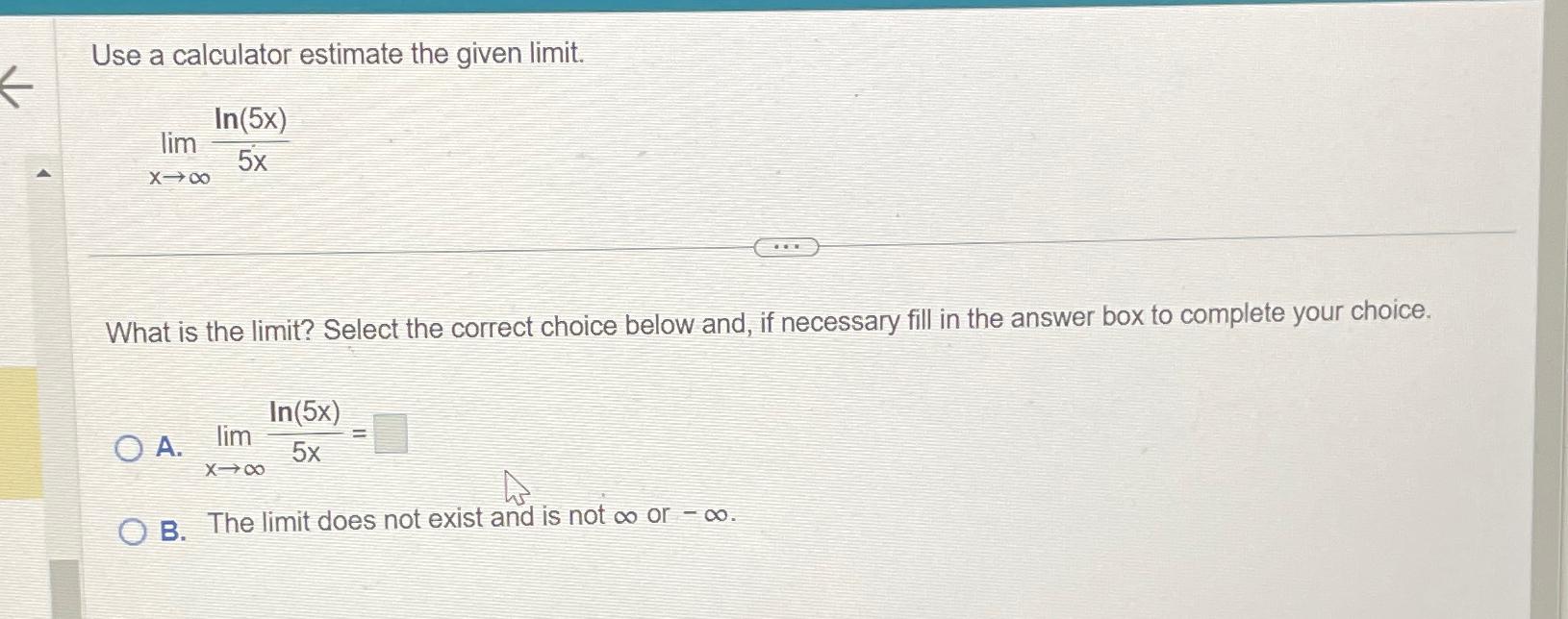 Solved Use a calculator estimate the given | Chegg.com