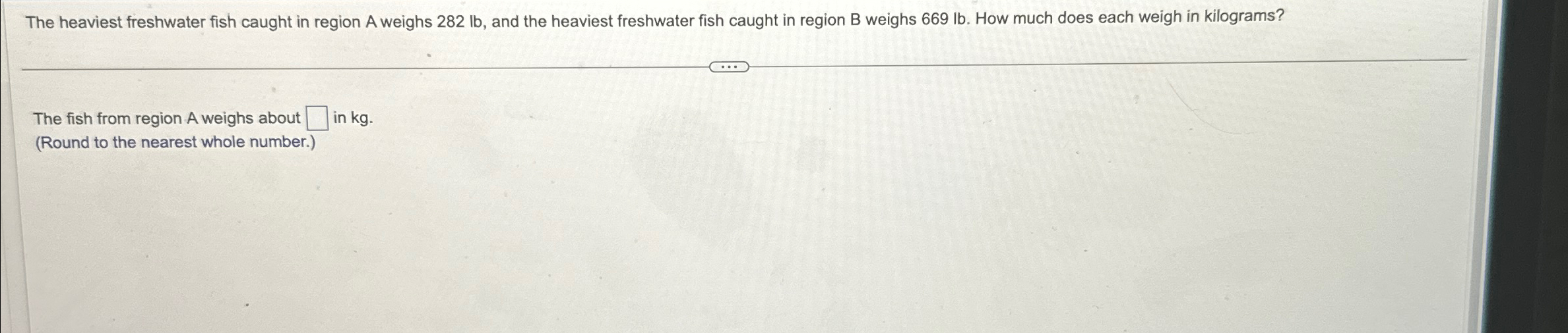 Solved The Heaviest Freshwater Fish Caught In Region A | Chegg.com