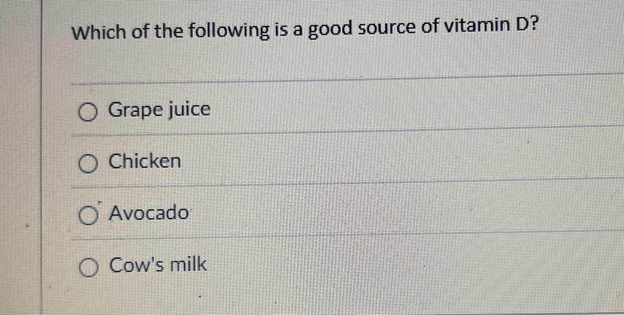 Solved Which of the following is a good source of vitamin