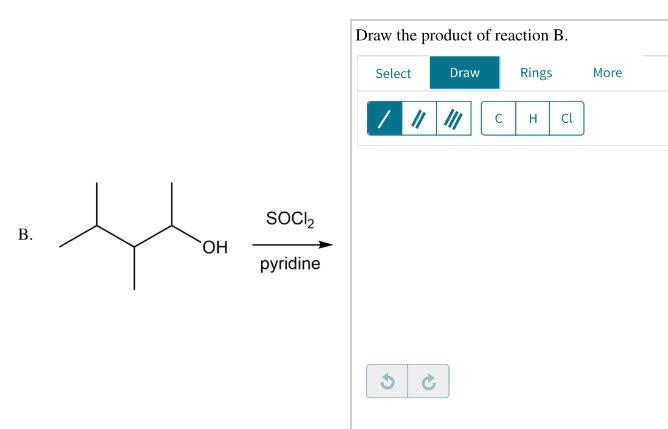 Solved Draw the product of reaction B. Select Draw Rings | Chegg.com