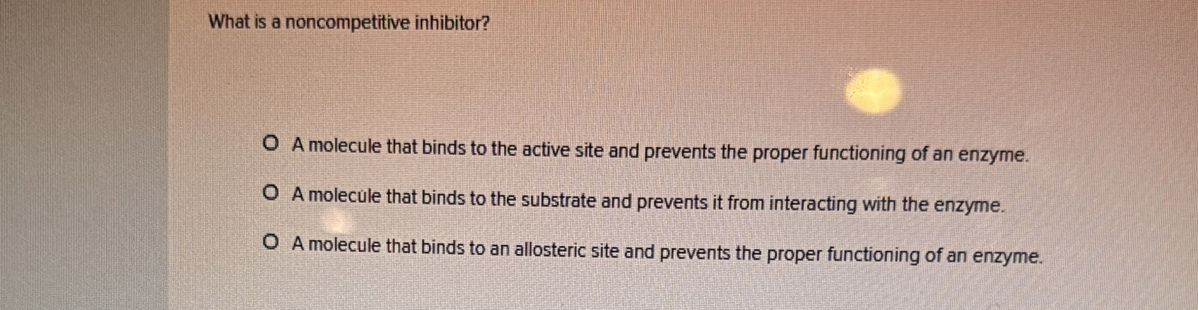 Solved What is a inhibitor?A molecule that