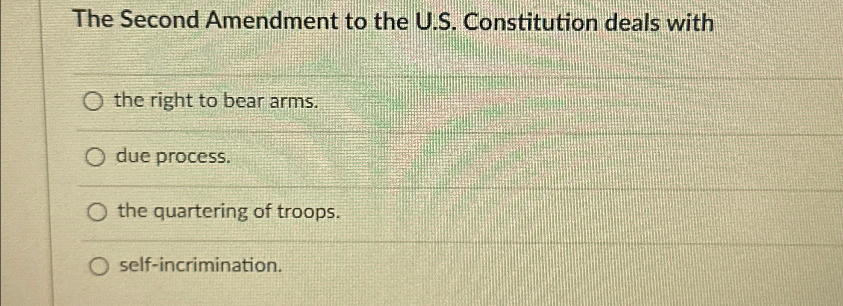 Solved The Second Amendment to the U.S. ﻿Constitution deals 