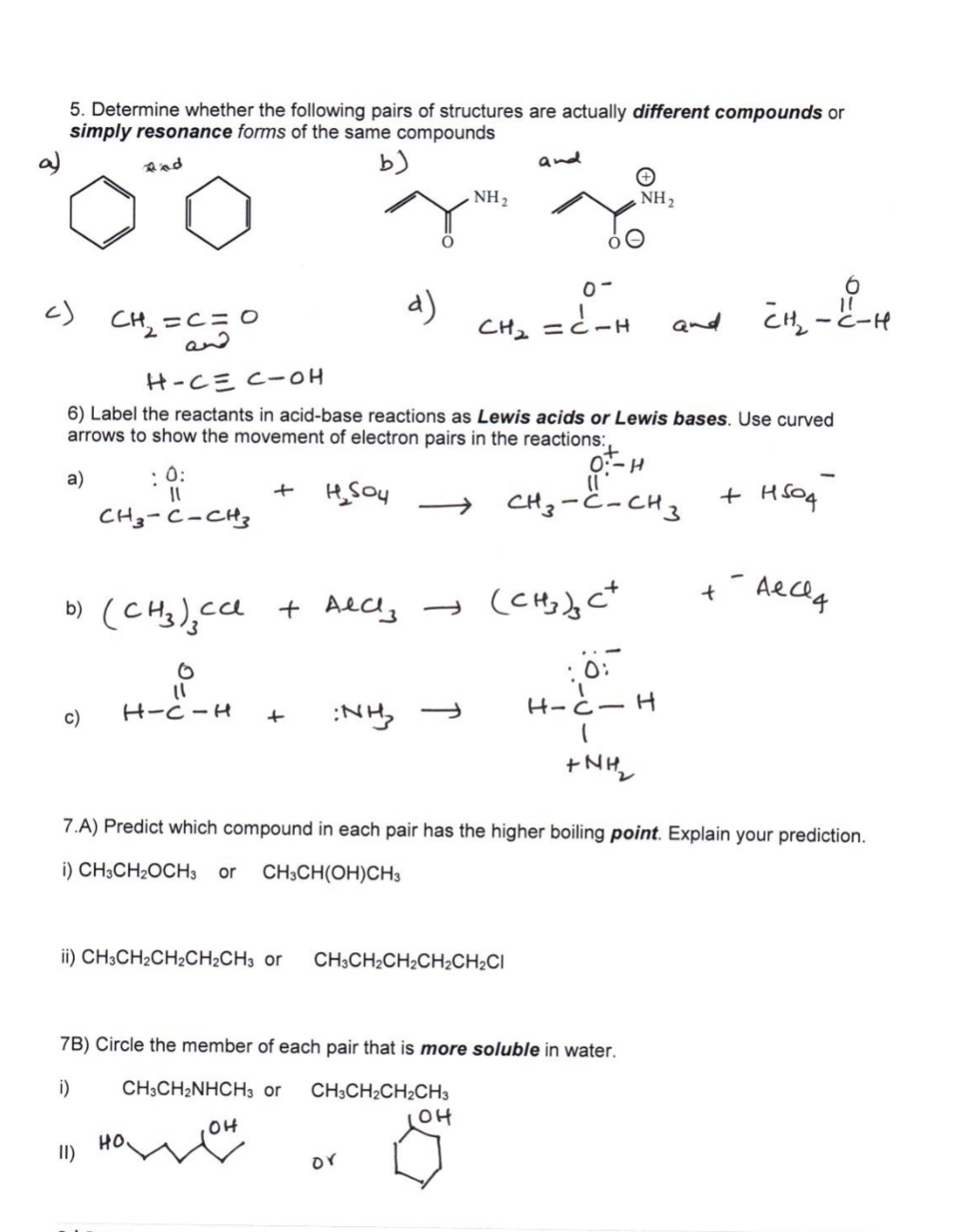 Solved Determine whether the following pairs of structures | Chegg.com