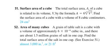 write down the formula to find total surface area of cube