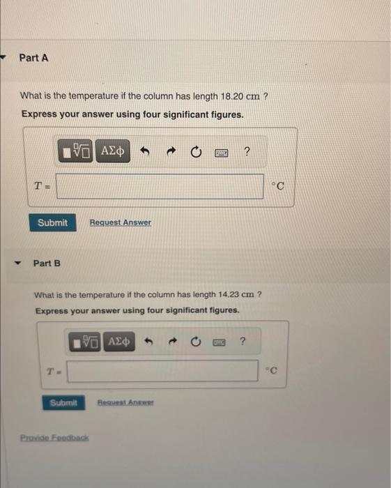 Solved In an alcoholinglass thermometer, the alcohol