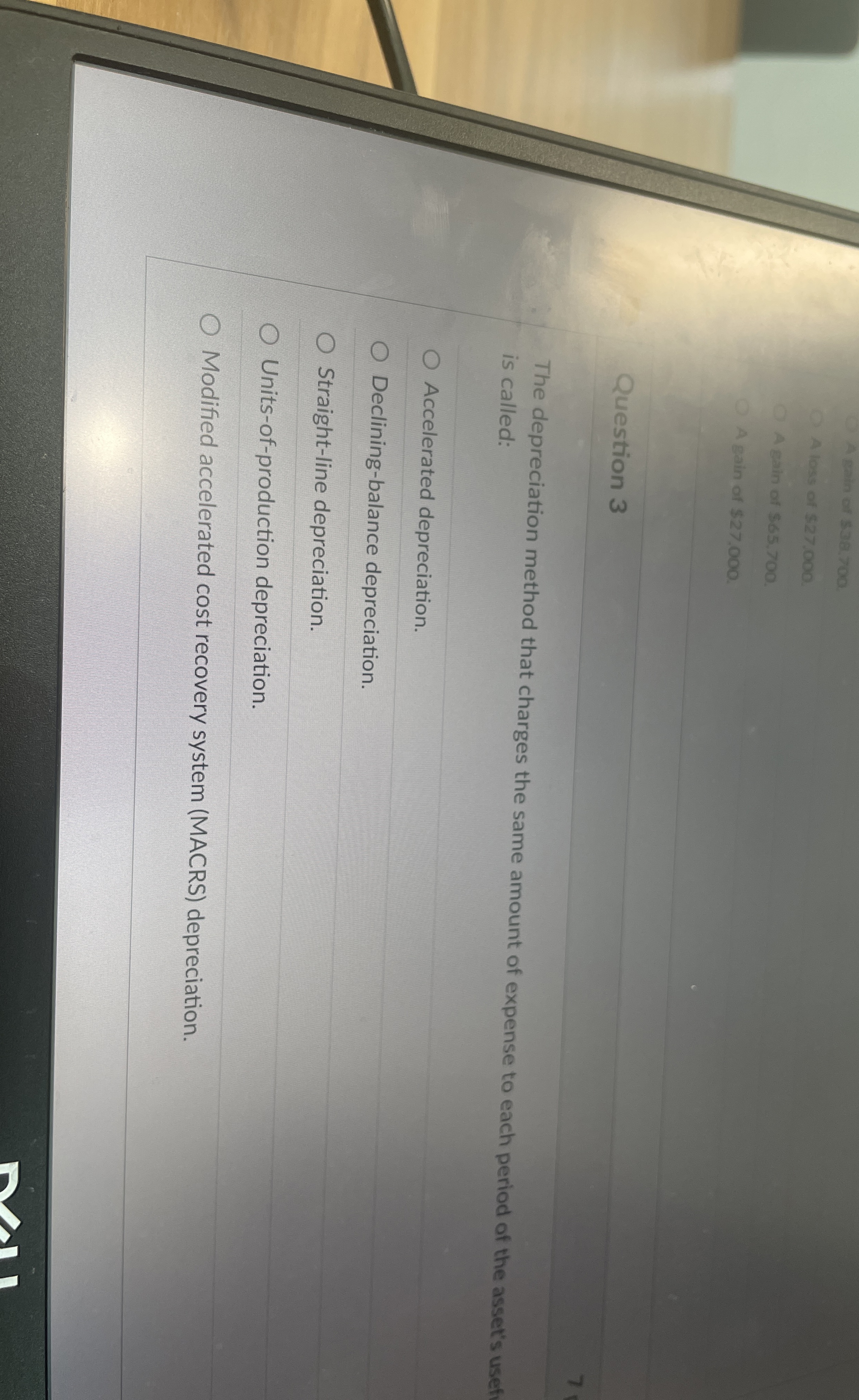 Solved (4) ﻿A gain of 538.700 .A loss of 27.000A gain of