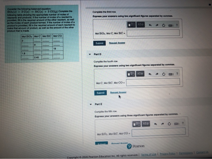 Solved Complete the third row Express your answers using two