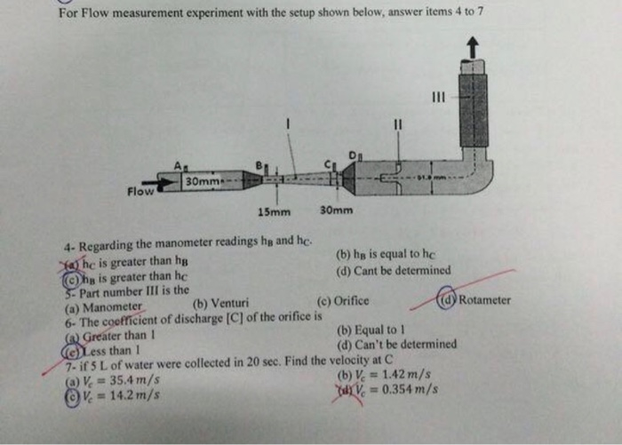 conclusion of flow measurement experiment