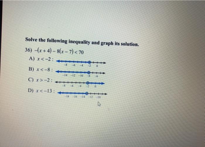 Solved Solve the following compound inequality and graph its | Chegg.com
