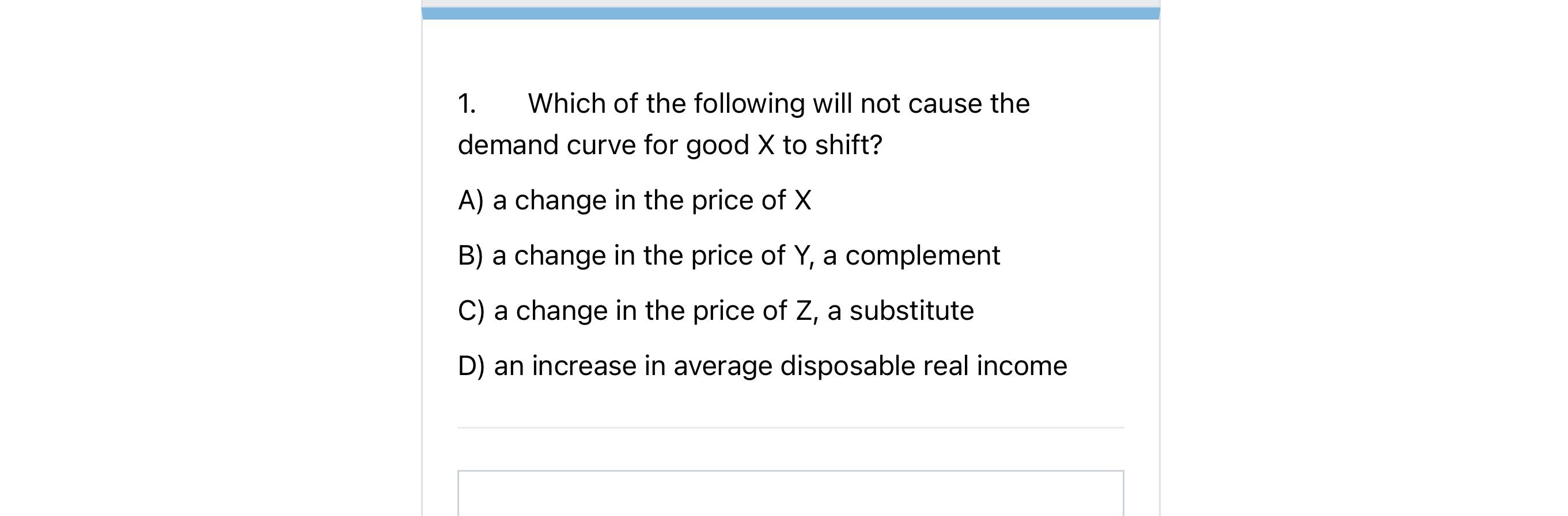 Solved Which of the following will not cause the demand | Chegg.com