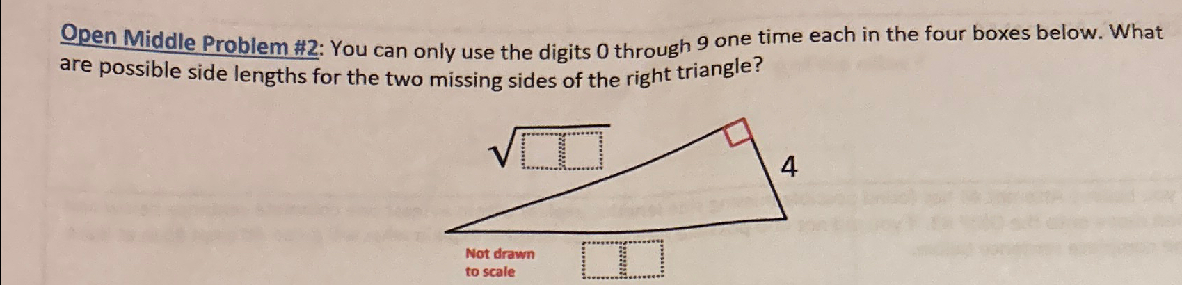 Open Middle Problem #2: You can only use the digits 0 | Chegg.com