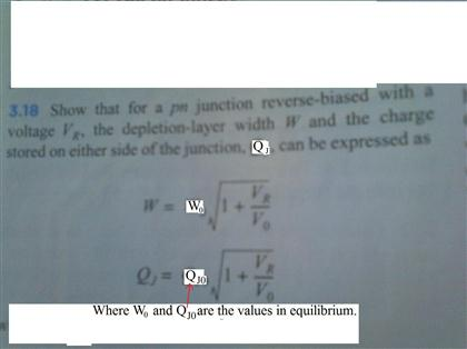 Solved Show that for a pn junction reverse-biased with a | Chegg.com