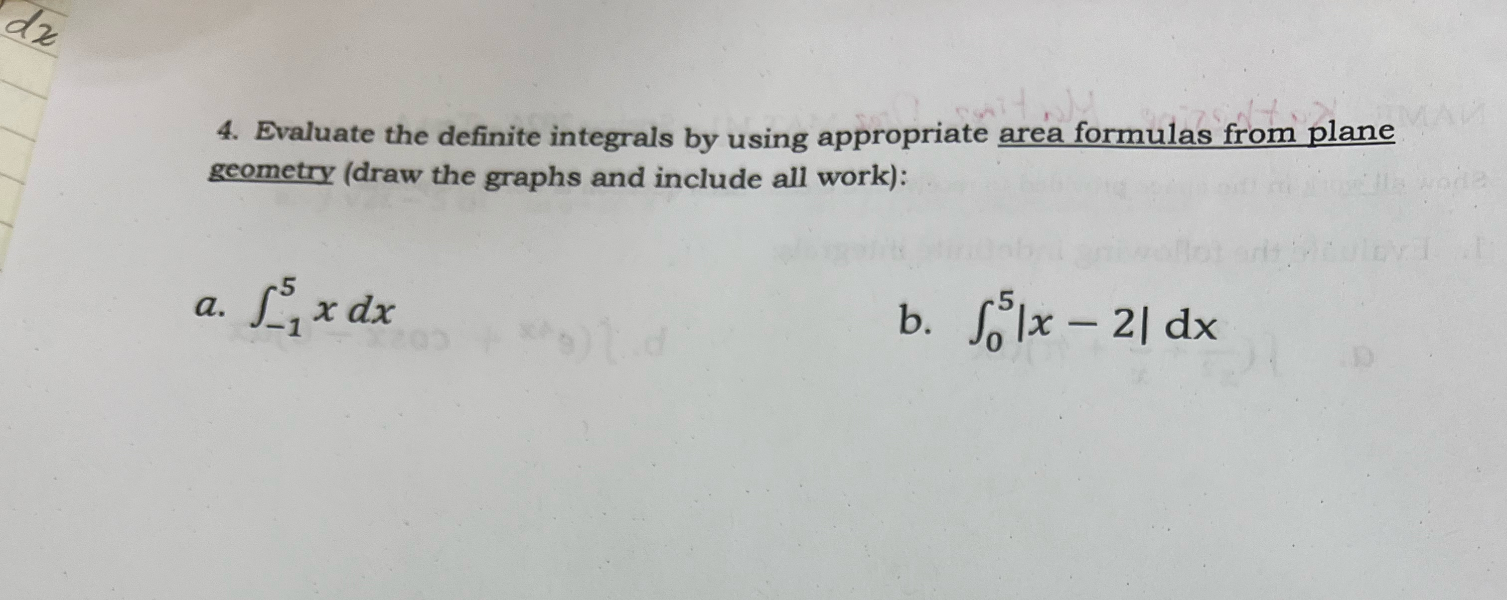 Solved Evaluate the definite integrals by using appropriate | Chegg.com