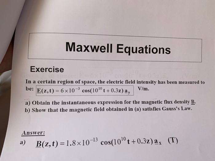 Solved Time Harmonics Maxwell S Equations The Electric Fi Chegg Com