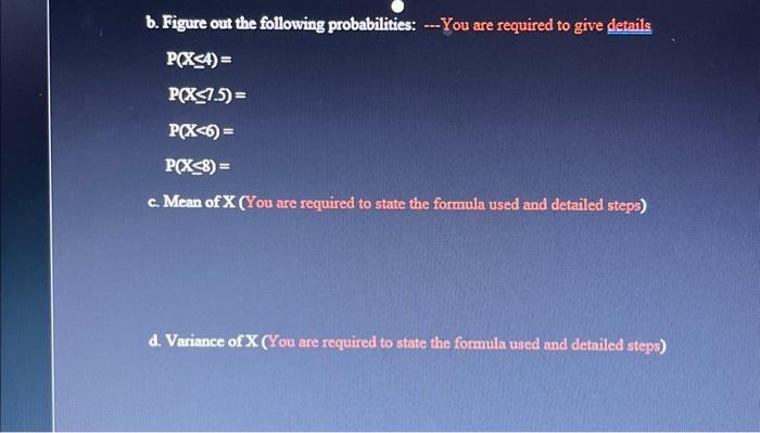 Solved 1. Given the probability mass function of random | Chegg.com