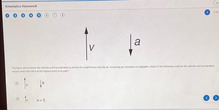 Solved The figure above shows the velocity v and | Chegg.com