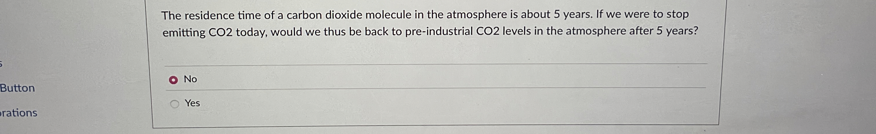 Solved The residence time of a carbon dioxide molecule in | Chegg.com