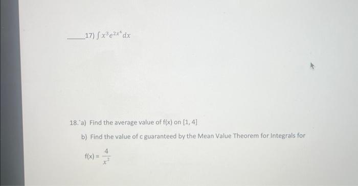Solved Answer and Show mathematical work number 17 and 18 | Chegg.com