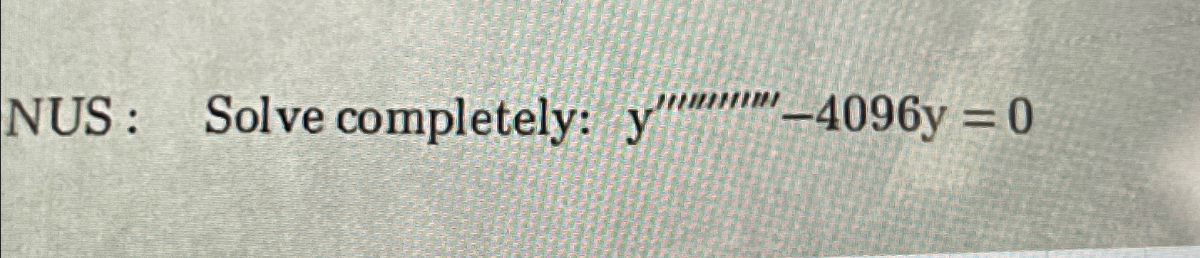 Solved Please solve this de problem for the function set and | Chegg.com