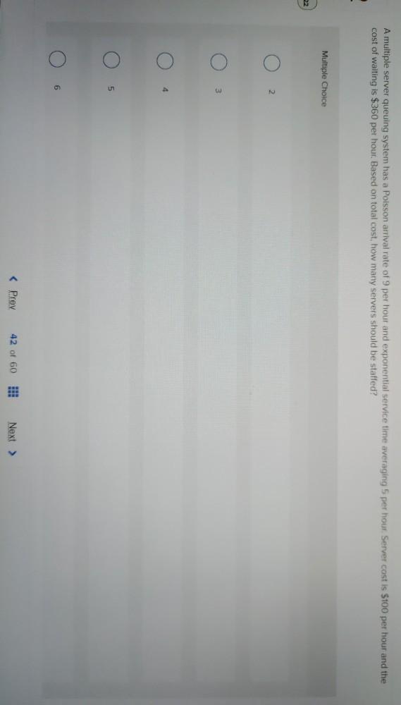 Solved A multiple server queuing system has a Poisson