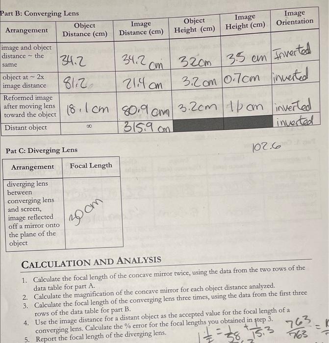 Solved Experiment 7 Mirrors and Lenses OBJECTIVES Lenses