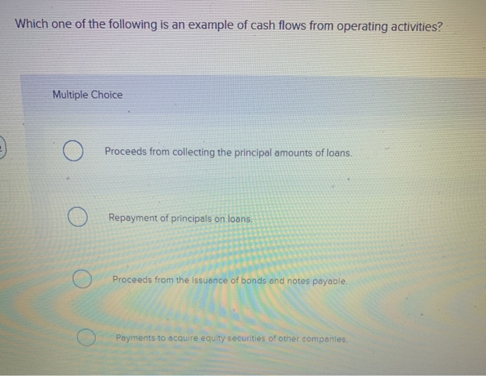Solved Which one of the following is an example of cash | Chegg.com