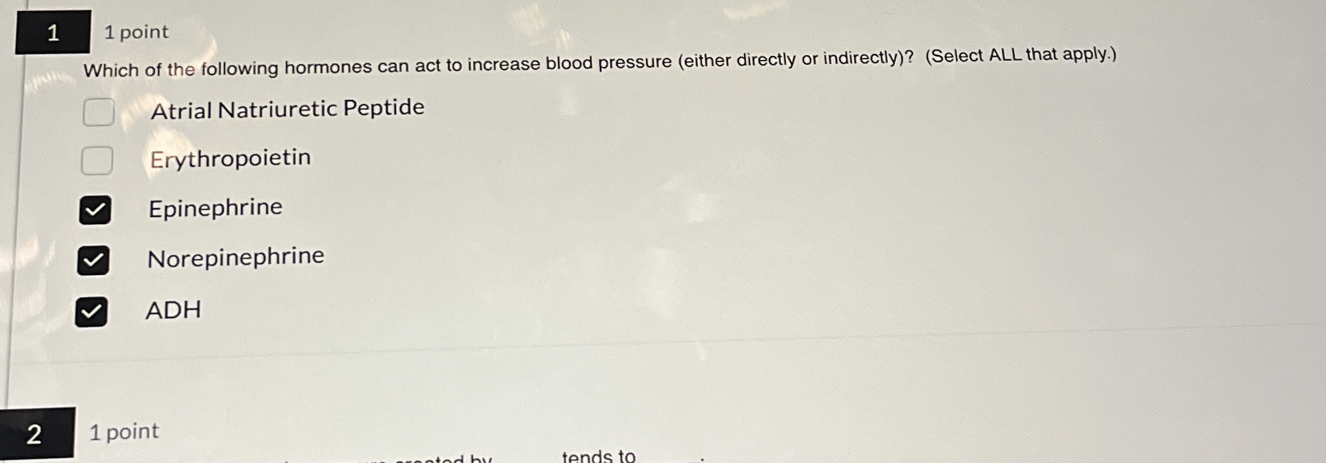 Solved 11 ﻿pointWhich of the following hormones can act to | Chegg.com