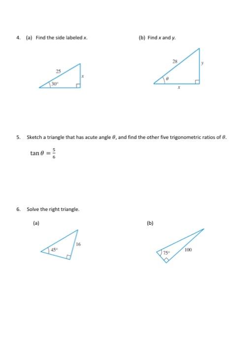 Solved 1. A triangle with an angle θ is shown in the figure | Chegg.com