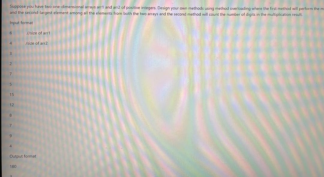 Solved Suppose You Have Two One Dimensional Arrays Arr1 And 4072